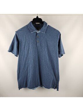Horn Legend Shirt Mens Large Blue Golf S/S Polo